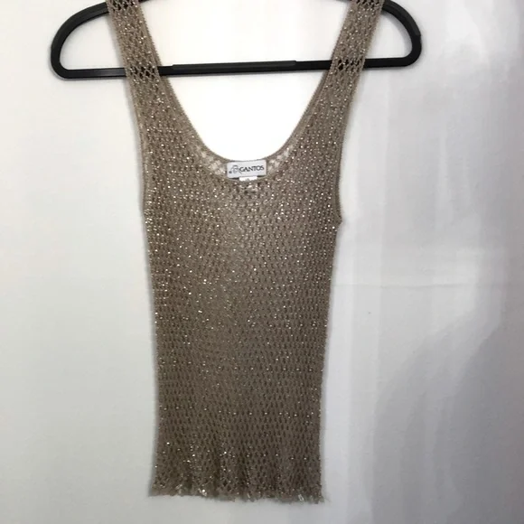 Sparkling GANTOS Vintage Beaded Vest Top Large - Picture 3 of 10